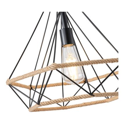 Pakabinamas sietynas FLARE 1xE27/15W/230V diametras 38 cm smėlio spalva