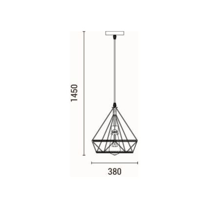 Pakabinamas sietynas FLARE 1xE27/15W/230V diametras 38 cm smėlio spalva