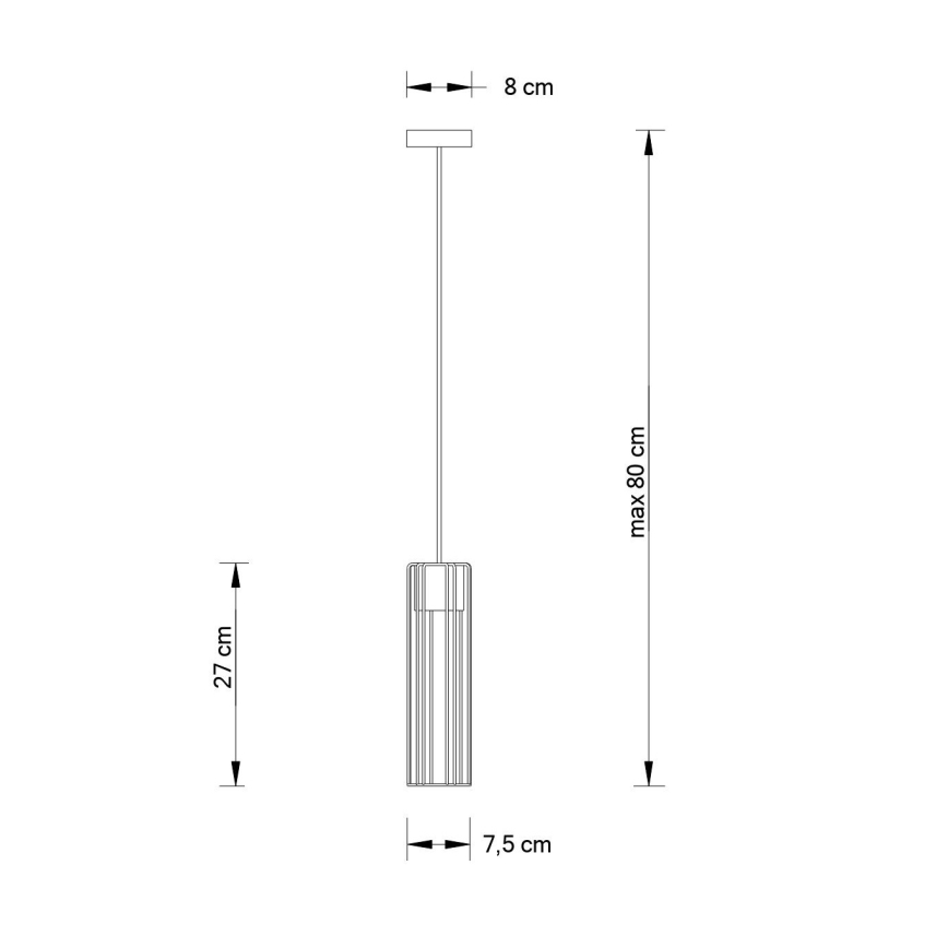 Pakabinamas sietynas FOBIA 1xGU10/25W/230V juoda/auksas