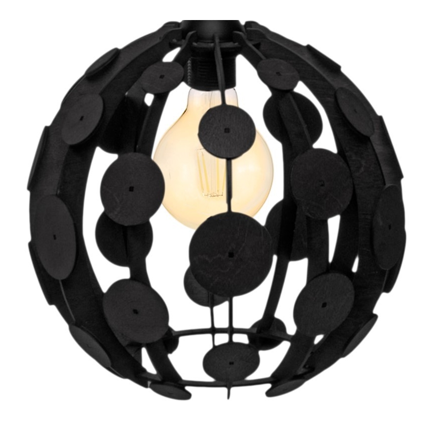Pakabinamas sietynas GAIA 1xE27/60W/230V juodas/ruduo diametras. 18 cm