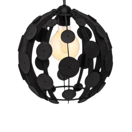 Pakabinamas sietynas GAIA 3xE27/60W/230V juodas/rudas