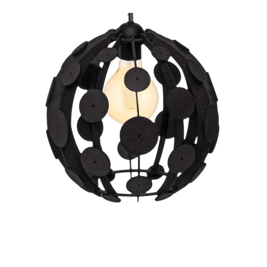 Pakabinamas sietynas GAIA 3xE27/60W/230V juodas/rudas