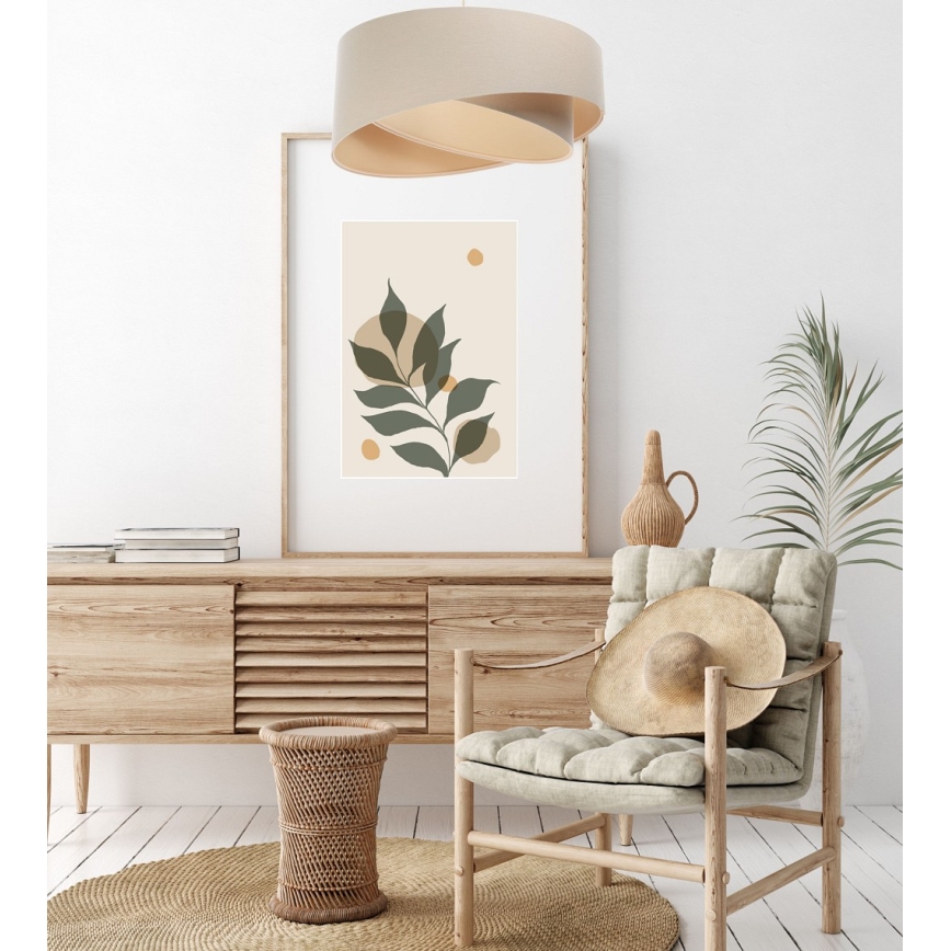 Pakabinamas sietynas GALAXY 1xE27/60W/230V smėlio spalvos