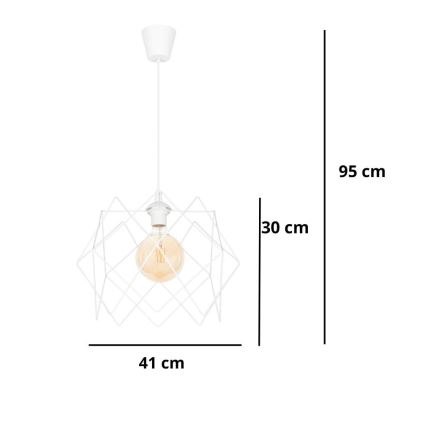 Pakabinamas sietynas GALL 1xE27/60W/230V balta