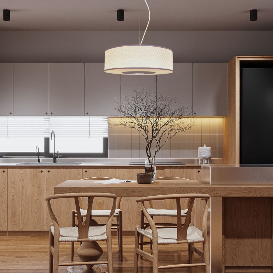 Pakabinamas sietynas GARDA 1xE27/60W/230V diametras 40 cm balta