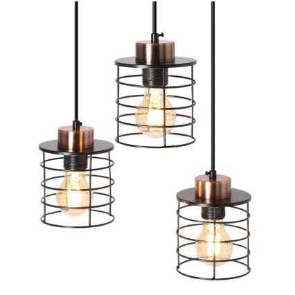 Pakabinamas sietynas GLOB 3xE27/40W/230V juodas