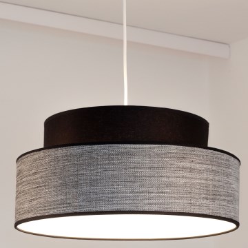 Pakabinamas sietynas GRACE 1xE27/60W/230V diametras 40 cm juoda/pilka