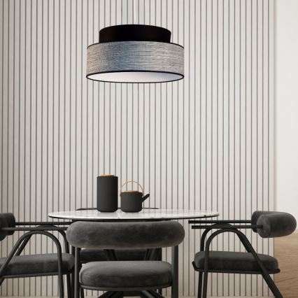 Pakabinamas sietynas GRACE 1xE27/60W/230V diametras 40 cm juoda/pilka