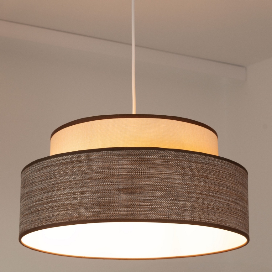 Pakabinamas sietynas GRACE 1xE27/60W/230V diametras 40 cm kreminė/ruda