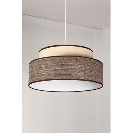 Pakabinamas sietynas GRACE 1xE27/60W/230V diametras 40 cm kreminė/ruda