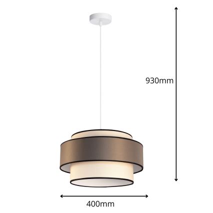 Pakabinamas sietynas GRACE 1xE27/60W/230V diametras 40 cm kreminė/ruda