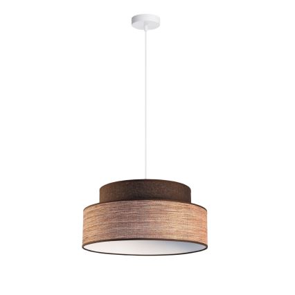 Pakabinamas sietynas GRACE 1xE27/60W/230V diametras 40 cm ruda/smėlio spalva