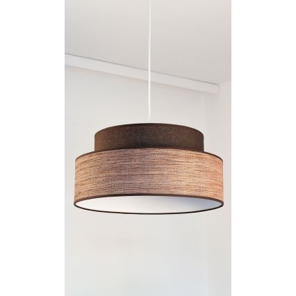 Pakabinamas sietynas GRACE 1xE27/60W/230V diametras 40 cm ruda/smėlio spalva