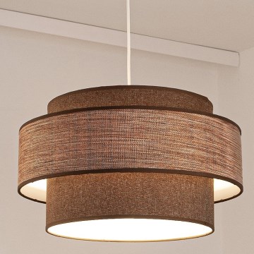 Pakabinamas sietynas GRACE 1xE27/60W/230V diametras 40 cm ruda/smėlio spalva