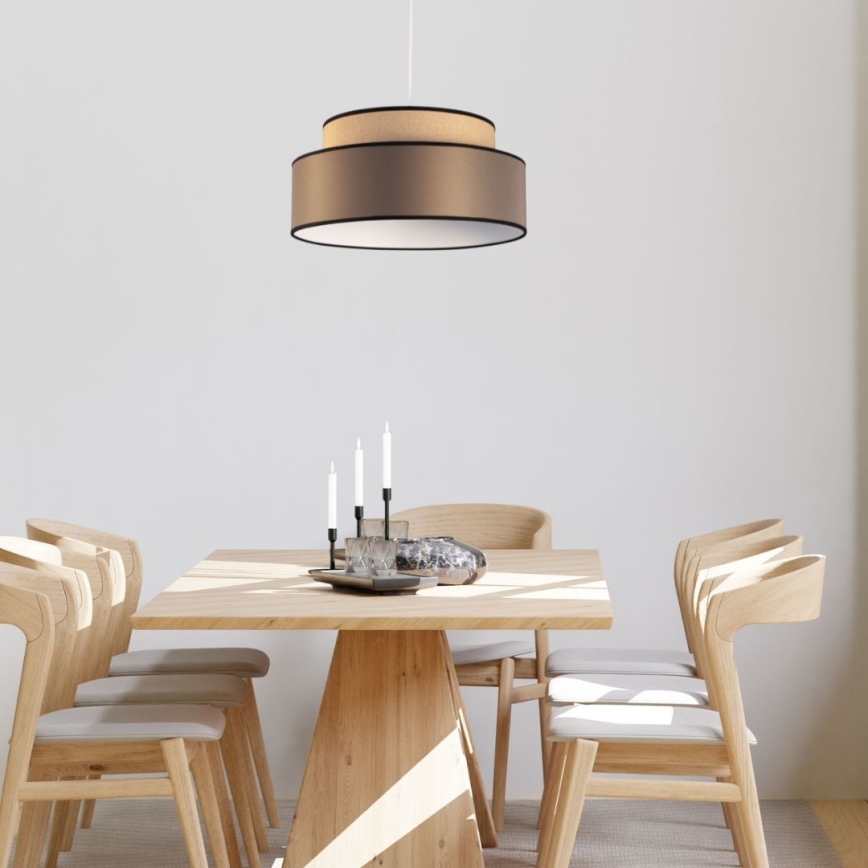 Pakabinamas sietynas GRACE 1xE27/60W/230V diametras 40 cm smėlio spalva/ruda