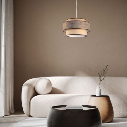 Pakabinamas sietynas GRACE 1xE27/60W/230V diametras 40 cm smėlio spalva/ruda