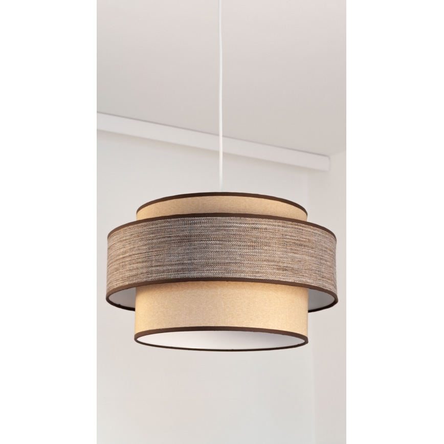Pakabinamas sietynas GRACE 1xE27/60W/230V diametras 40 cm smėlio spalva/ruda