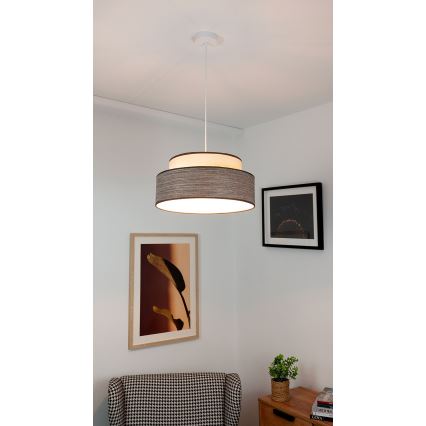 Pakabinamas sietynas GRACE 1xE27/60W/230V kreminė/ruda