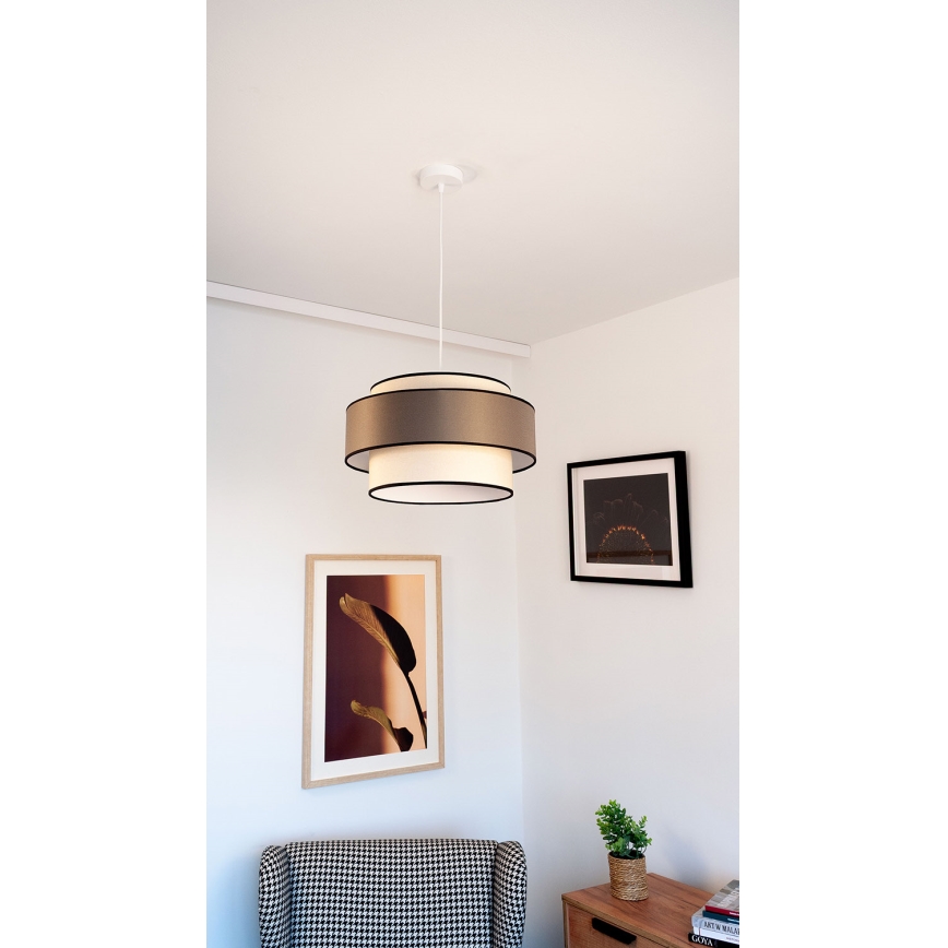 Pakabinamas sietynas GRACE 1xE27/60W/230V kreminė/ruda