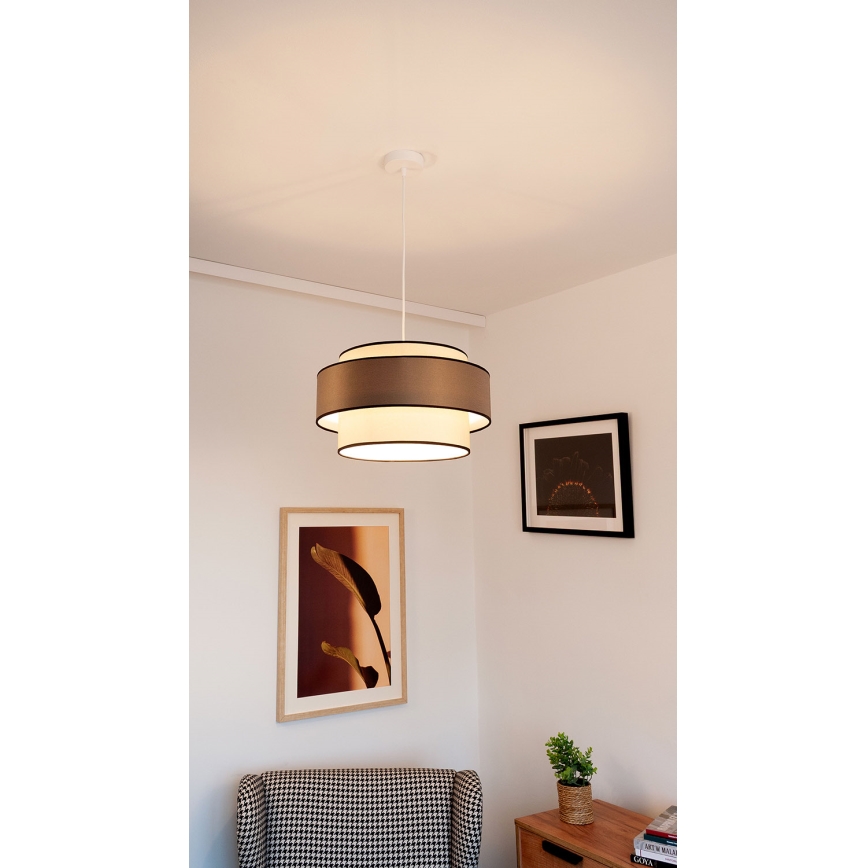 Pakabinamas sietynas GRACE 1xE27/60W/230V kreminė/ruda