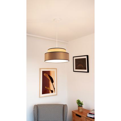 Pakabinamas sietynas GRACE 1xE27/60W/230V smėlio spalva/ruda
