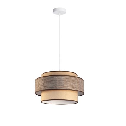 Pakabinamas sietynas GRACE 1xE27/60W/230V smėlio spalva/ruda