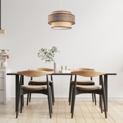 Pakabinamas sietynas GRACE 1xE27/60W/230V smėlio spalva/ruda