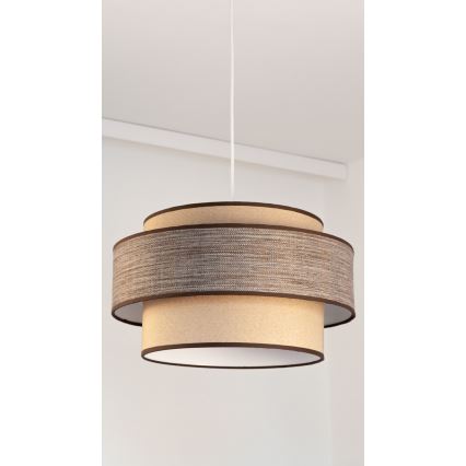 Pakabinamas sietynas GRACE 1xE27/60W/230V smėlio spalva/ruda