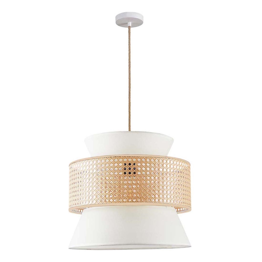 Pakabinamas sietynas GRENADA 1xE27/20W/230V diametras 40 cm smėlio spalva