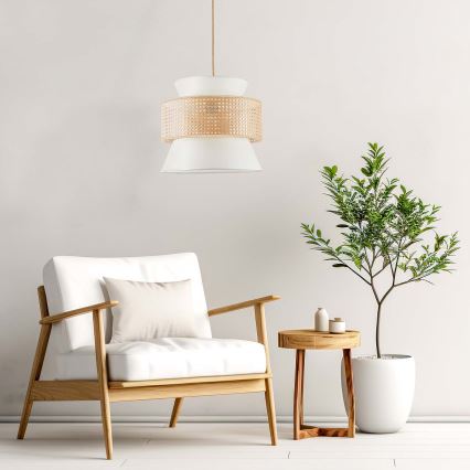 Pakabinamas sietynas GRENADA 1xE27/20W/230V diametras 40 cm smėlio spalva