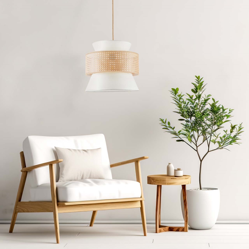 Pakabinamas sietynas GRENADA 1xE27/20W/230V diametras 40 cm smėlio spalva