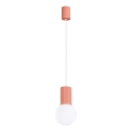 Pakabinamas sietynas HALO 1xG9/8W/230V diametras 12 cm rausva