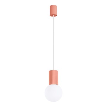 Pakabinamas sietynas HALO 1xG9/8W/230V diametras 12 cm rausva