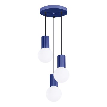 Pakabinamas sietynas HALO 3xG9/8W/230V diametras 25 cm mėlyna