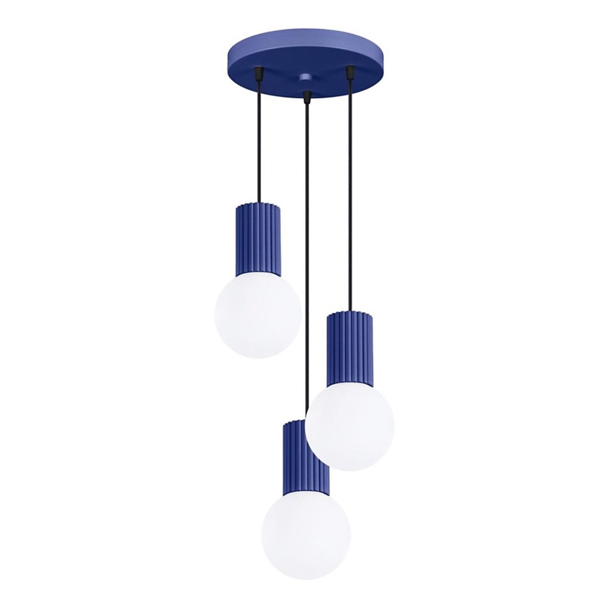Pakabinamas sietynas HALO 3xG9/8W/230V diametras 25 cm mėlyna
