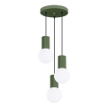 Pakabinamas sietynas HALO 3xG9/8W/230V diametras 25 cm žalia