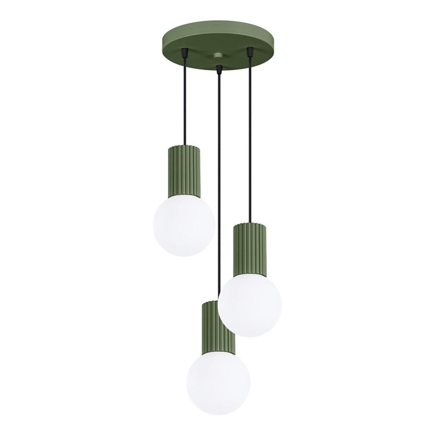 Pakabinamas sietynas HALO 3xG9/8W/230V diametras 25 cm žalia