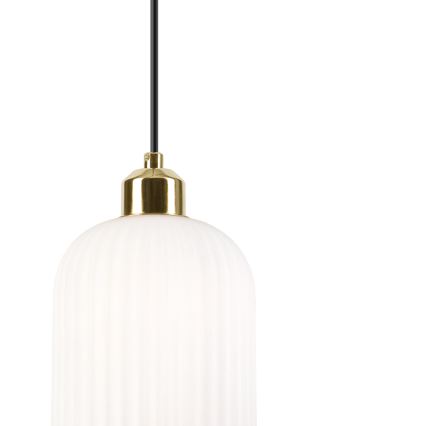 Pakabinamas sietynas HARMA 1xE27/15W/230V diametras 14 cm balta/auksas