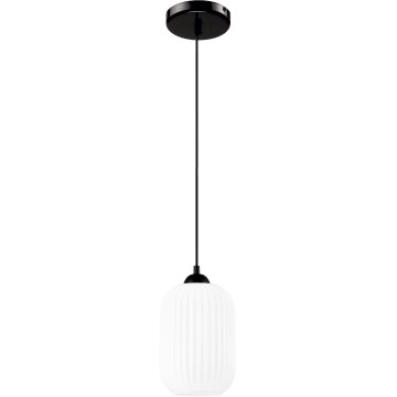Pakabinamas sietynas HARMA 1xE27/15W/230V diametras 14 cm balta/juoda
