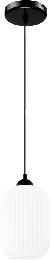 Pakabinamas sietynas HARMA 1xE27/15W/230V diametras 14 cm balta/juoda
