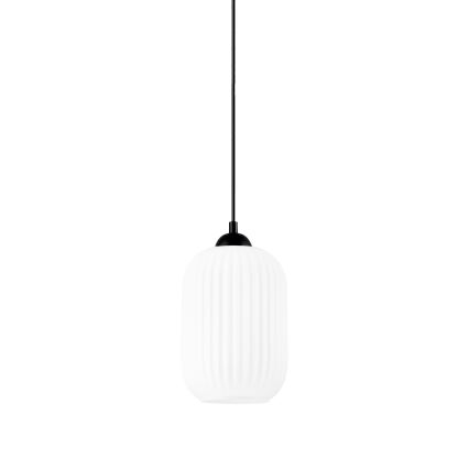 Pakabinamas sietynas HARMA 1xE27/15W/230V diametras 14 cm balta/juoda