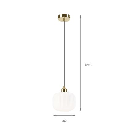Pakabinamas sietynas HARMA 1xE27/15W/230V diametras 20 cm balta/auksas