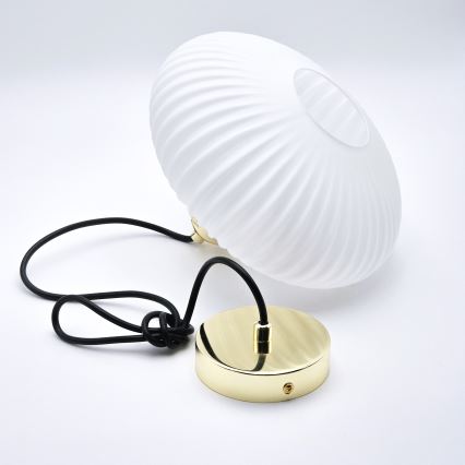 Pakabinamas sietynas HARMA 1xE27/15W/230V diametras 25 cm balta/auksas