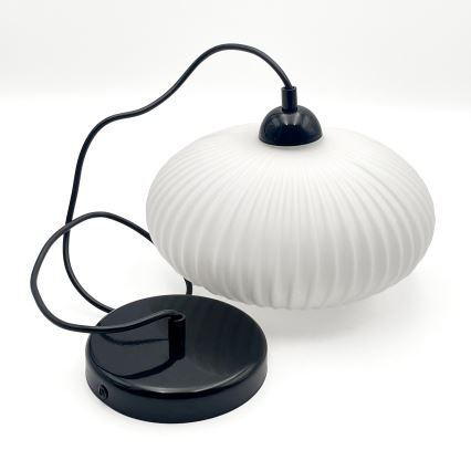 Pakabinamas sietynas HARMA 1xE27/15W/230V diametras 25 cm balta/juoda