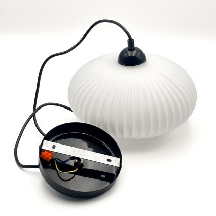 Pakabinamas sietynas HARMA 1xE27/15W/230V diametras 25 cm balta/juoda