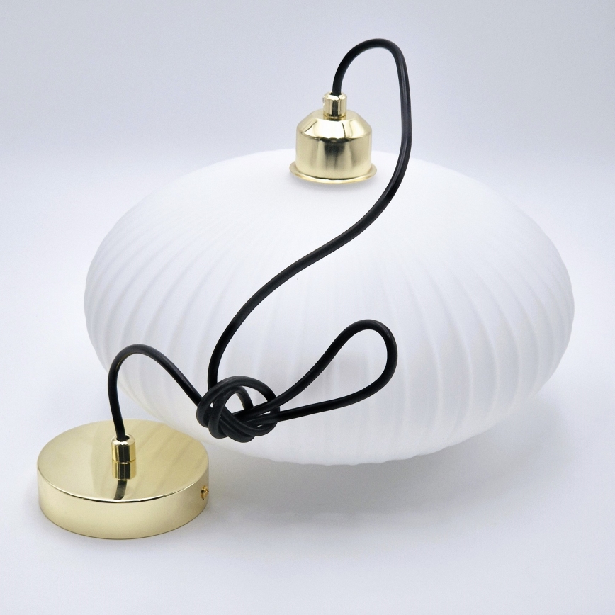 Pakabinamas sietynas HARMA 1xE27/15W/230V diametras 30 cm balta/auksas