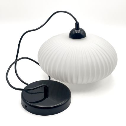 Pakabinamas sietynas HARMA 1xE27/15W/230V diametras 30 cm balta/juoda