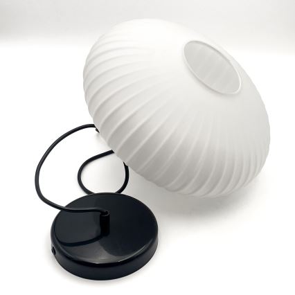 Pakabinamas sietynas HARMA 1xE27/15W/230V diametras 30 cm balta/juoda
