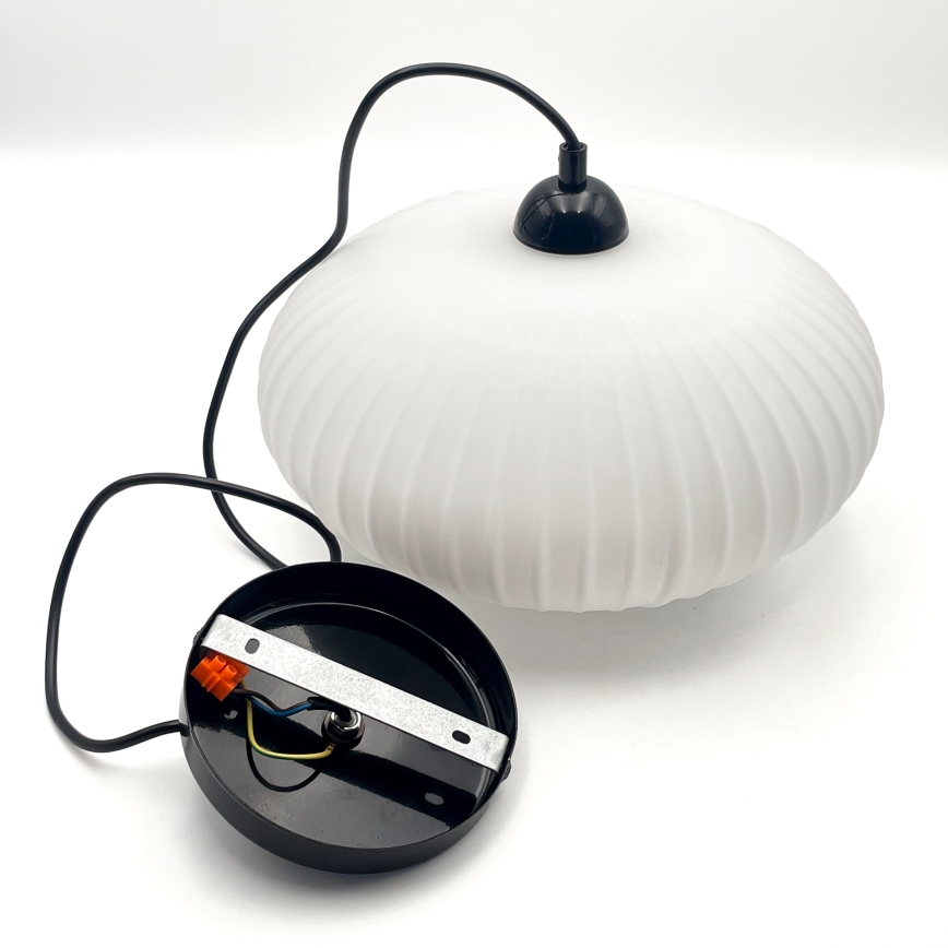 Pakabinamas sietynas HARMA 1xE27/15W/230V diametras 30 cm balta/juoda