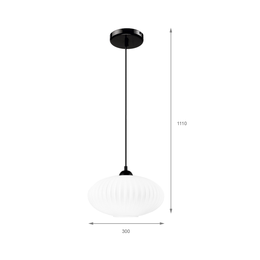 Pakabinamas sietynas HARMA 1xE27/15W/230V diametras 30 cm balta/juoda